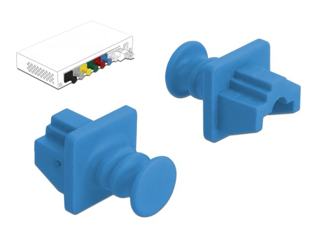 DELOCK Staubschutz für RJ45 Buchse 10 Stück blau