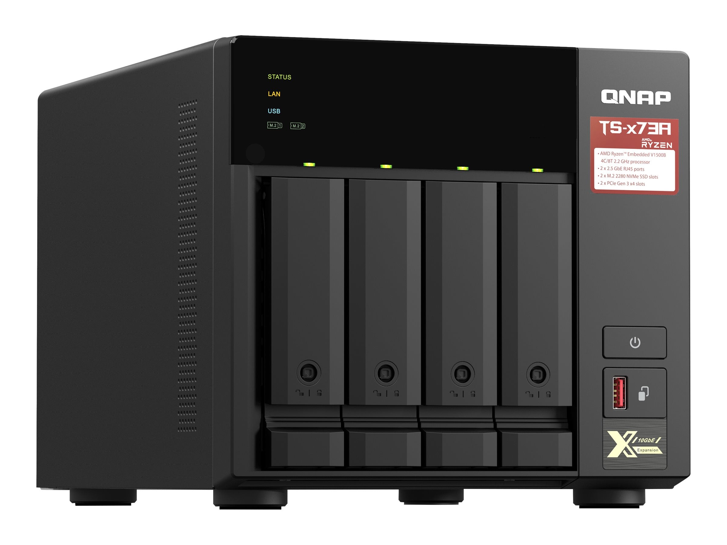 QNAP TS-473A-8G NAS Rückansicht
