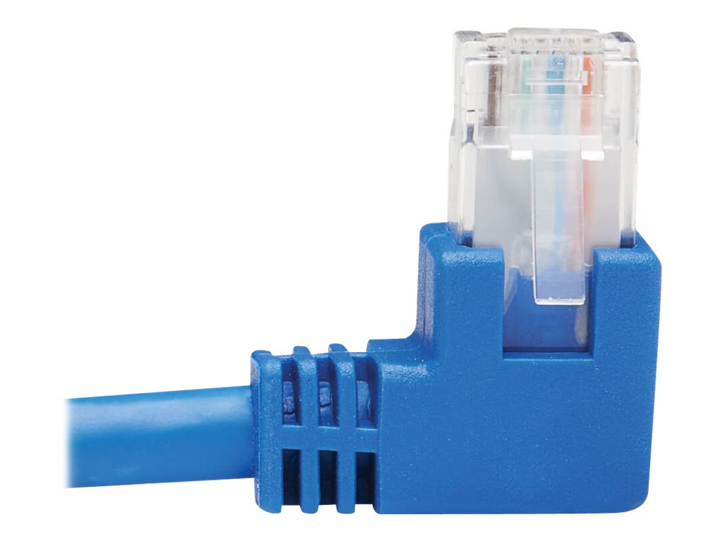 EATON TRIPPLITE Right-Angle Cat6 Gigabit Molded UTP Ethernet Cable RJ45 Right-Angle M to RJ45m Blue 15 ft. 4