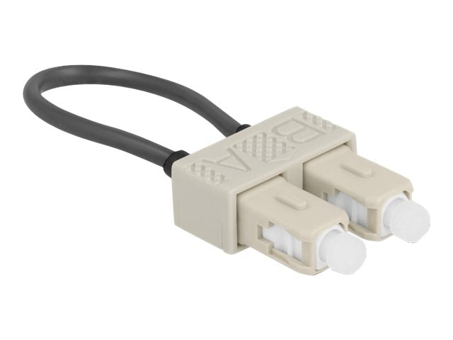 DELOCK LWL Loopback Adapter SC/OM2 Multimode beige - Vorderansicht