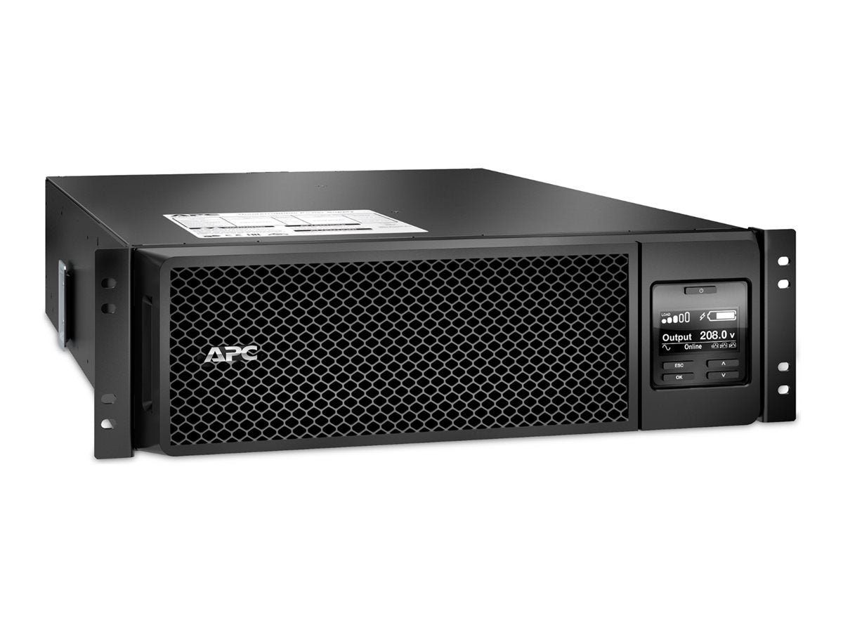 APC Smart-UPS SRT 5000VA RM UPS Rack AC 208V 4800Watt 5400VA 1-phase Ethernet 10/100 USB output connectors 4 3U 3