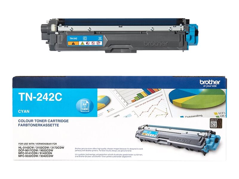 BROTHER TN242C Toner cyan Seitenansicht
