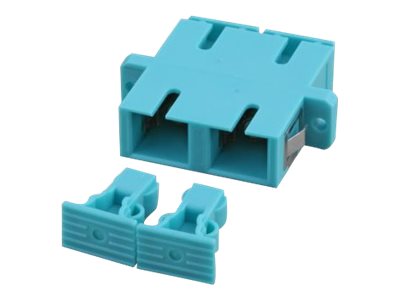 VALUE LWL-Kupplung MM OM3 SC/SC duplex türkis Vorderansicht