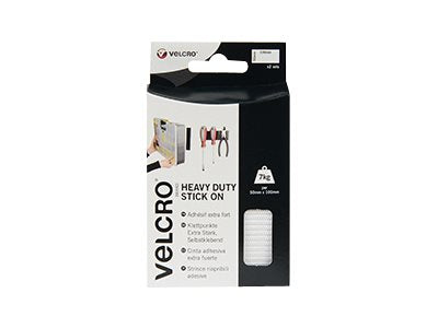 VELCRO Klettstreifen Extra Stark Selbstklebend Haken & Flausch 50mm x 100mm x 2 sets Weiss