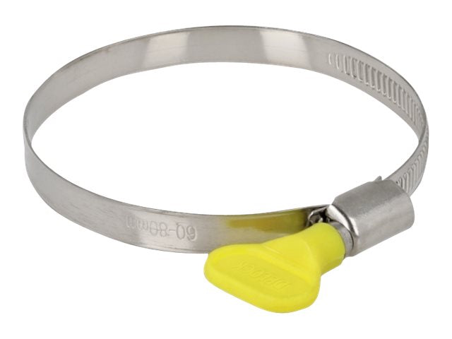 DELOCK Schlauchschelle mit Flügelmutter 60-80mm Vorderansicht