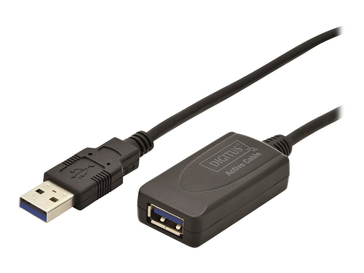 DIGITUS USB3.0 aktives Verlängerungskabel 5m Vorderansicht