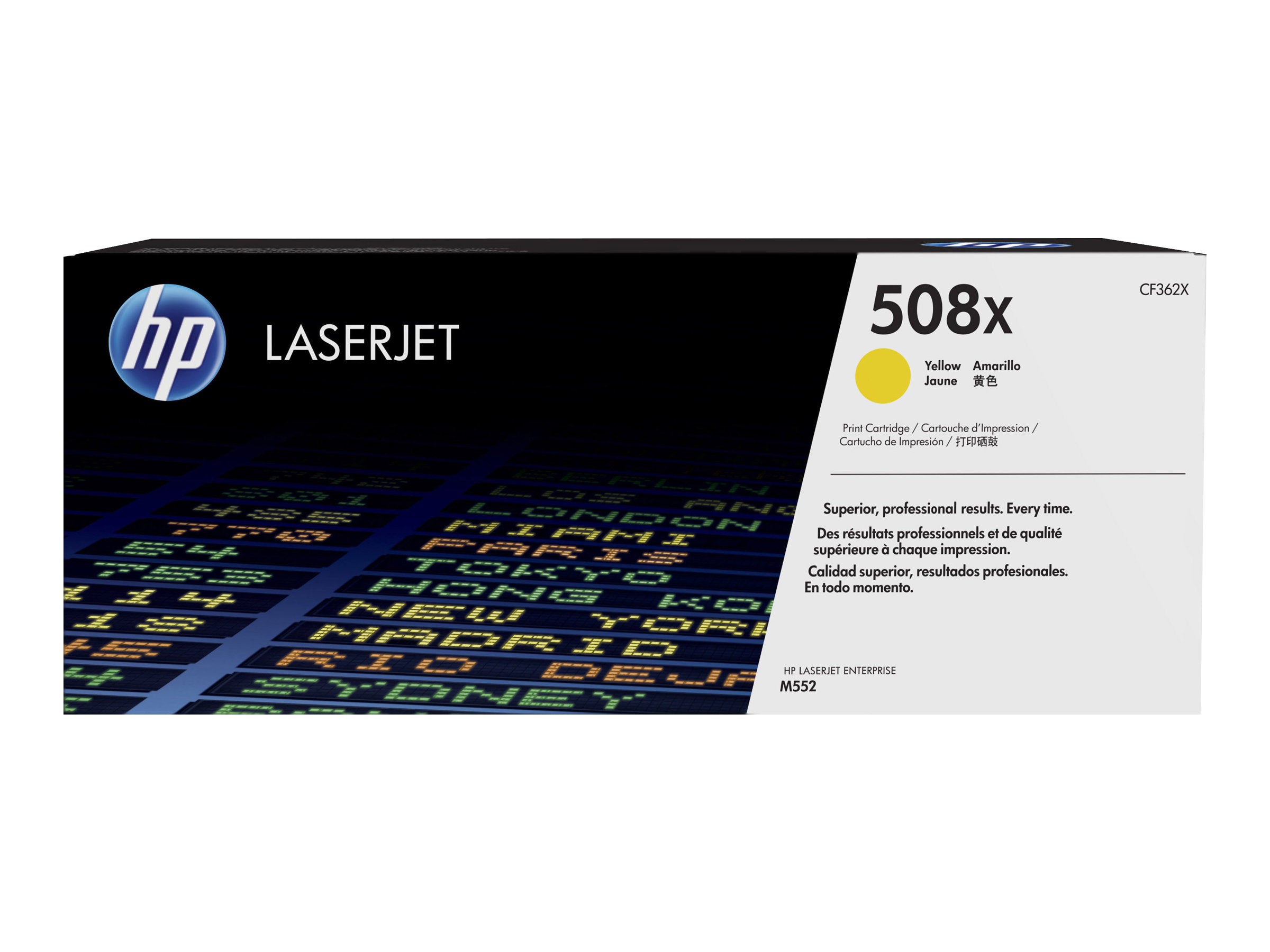 HP 508X original Toner cartridge CF362X yellow - Seitenansicht
