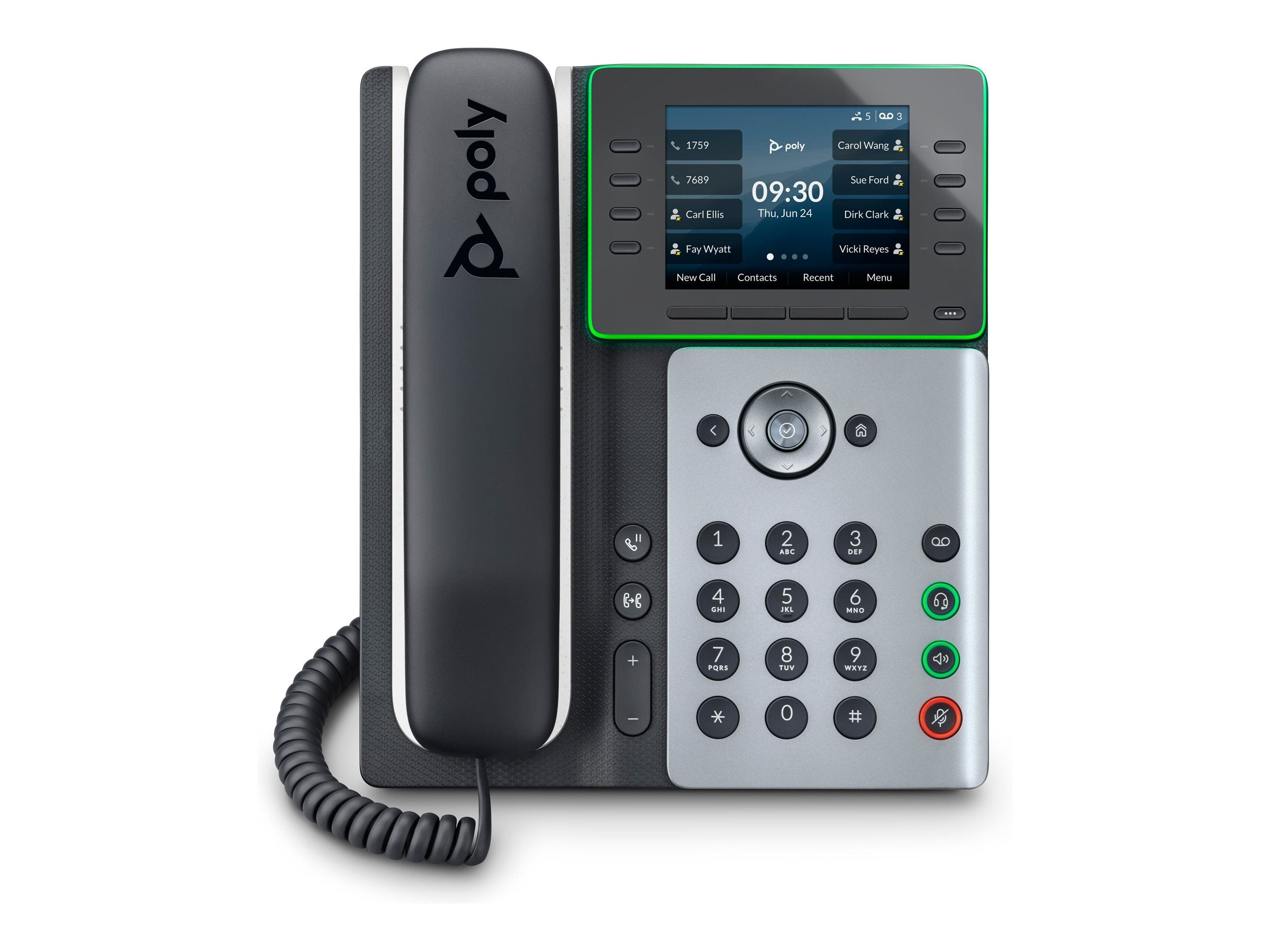 HP Poly Edge E300 VoIP-Telefon Detailansicht