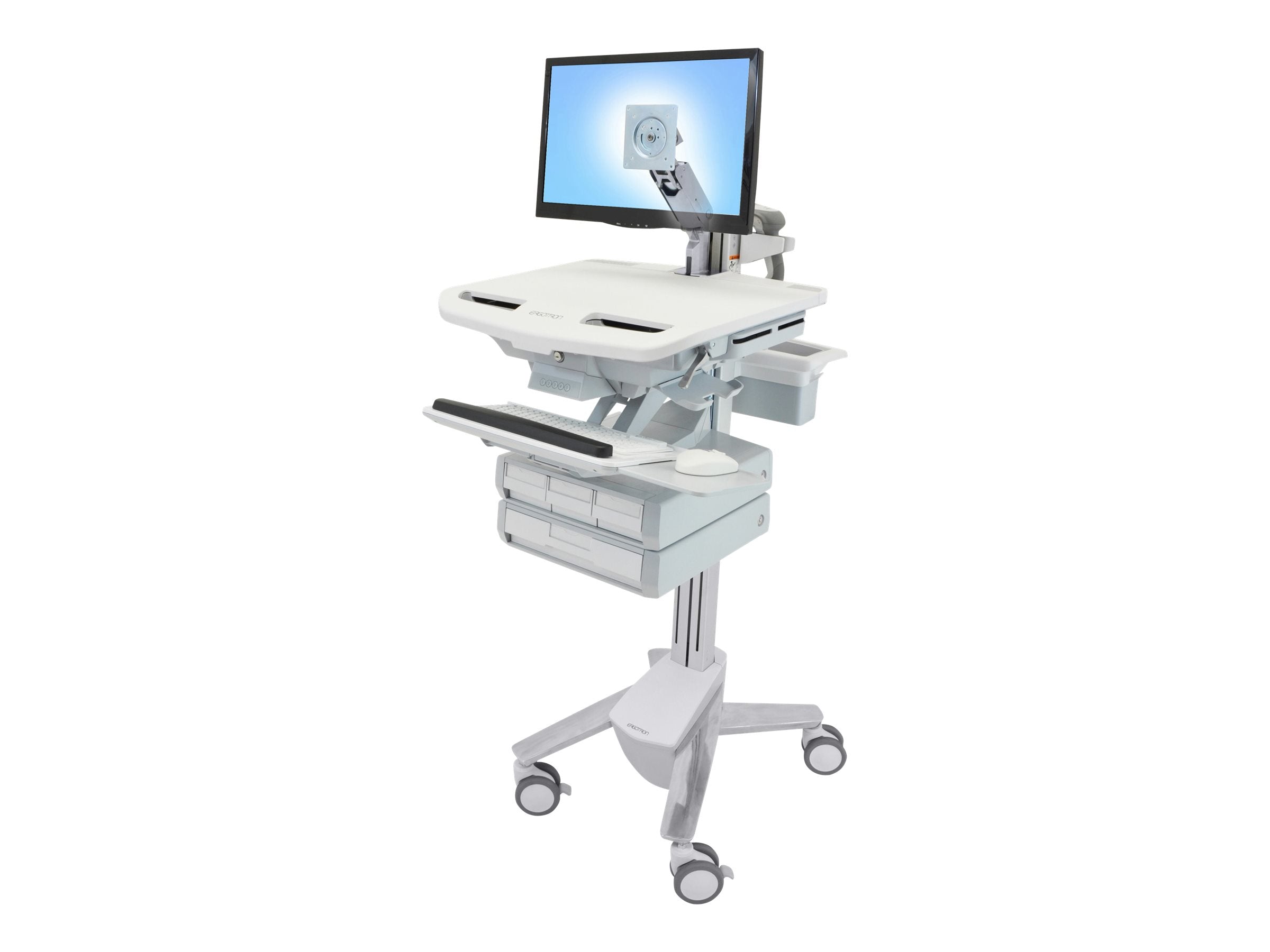 ERGOTRON StyleView Wagen mit LCD-Arm 4 Schublade 3x1+1 belastbar bis 17