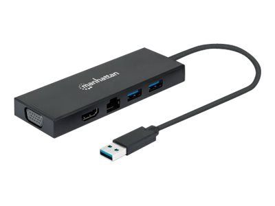 MANHATTAN USB 3.2 Gen 1 USB-A auf Dual-Monitor Multiport-Adapter Detailansicht