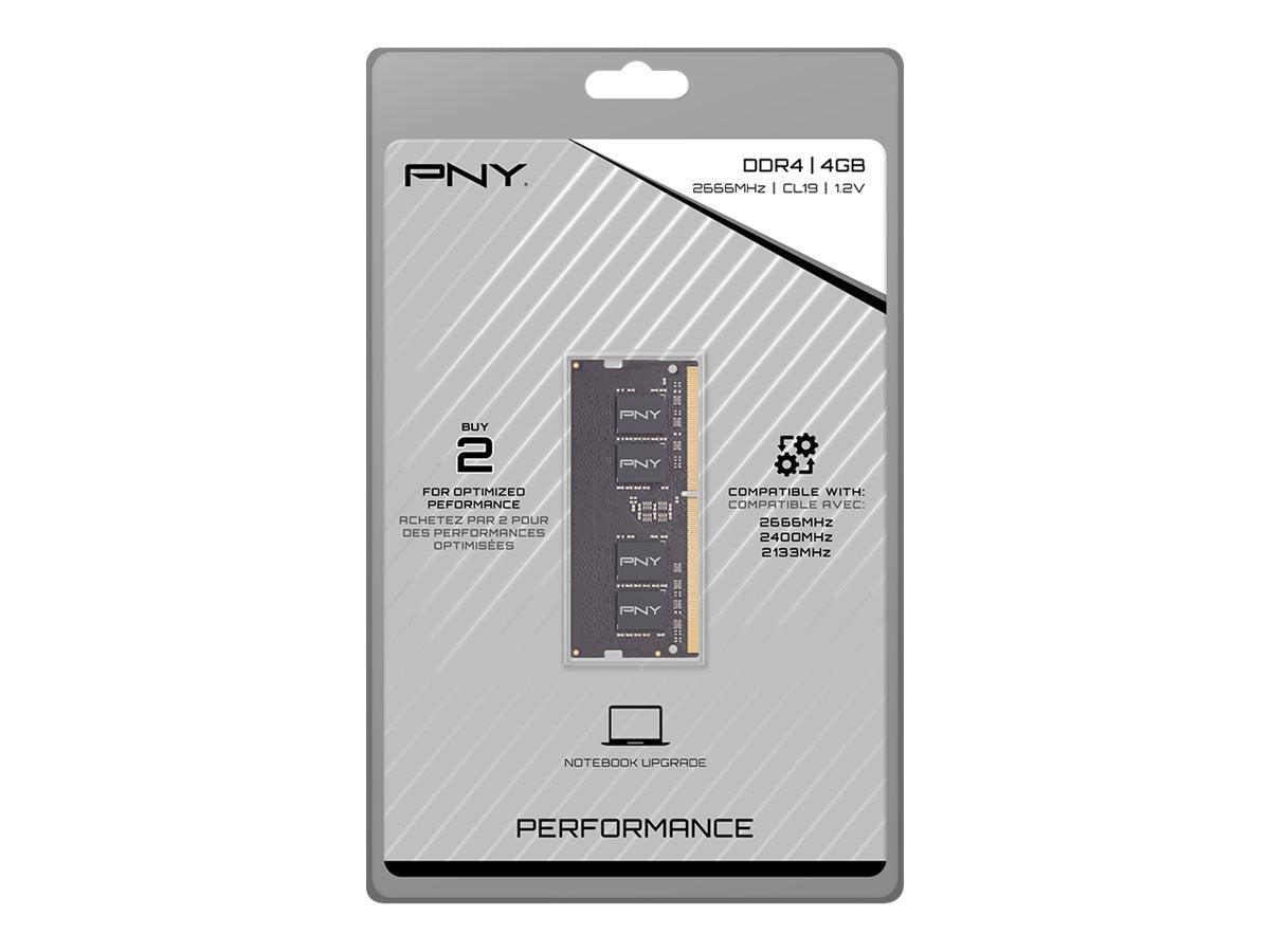 PNY 1x4GB Sodimm PC4-21300 DDR4 2666Mhz Verpackung