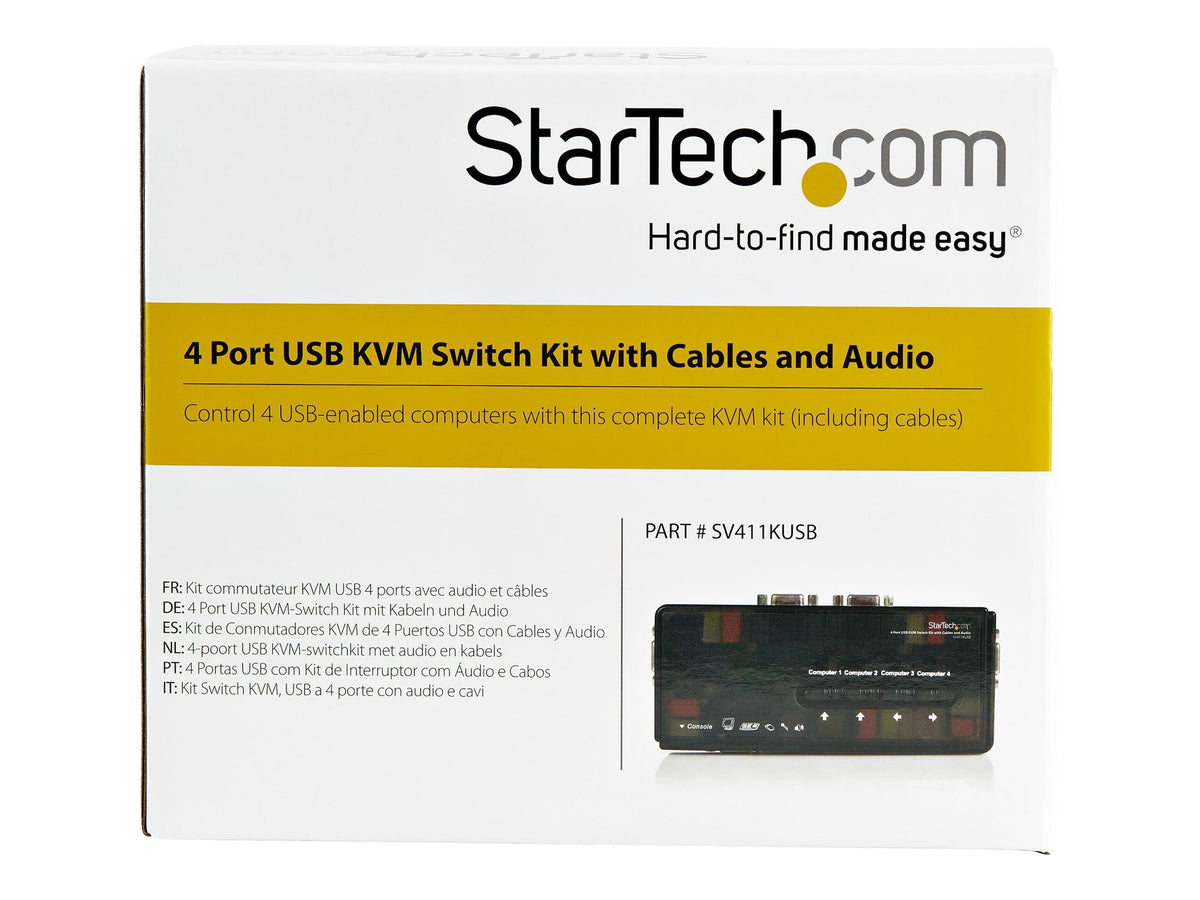STARTECH.COM 4 Port VGA / USB KVM Switch Vorderansicht