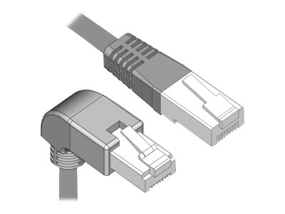 DELOCK Netzwerkkabel RJ45 Cat.6A S/FTP unten gewinkelt/gerade 2m - Verpackung