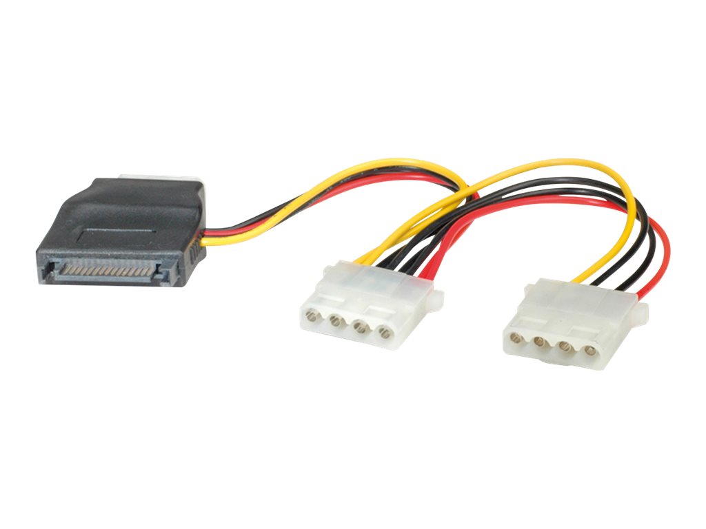 ROLINE Y-Adapterkabel SATA / 3x 4 pol. HDD 0,2m - Detailansicht