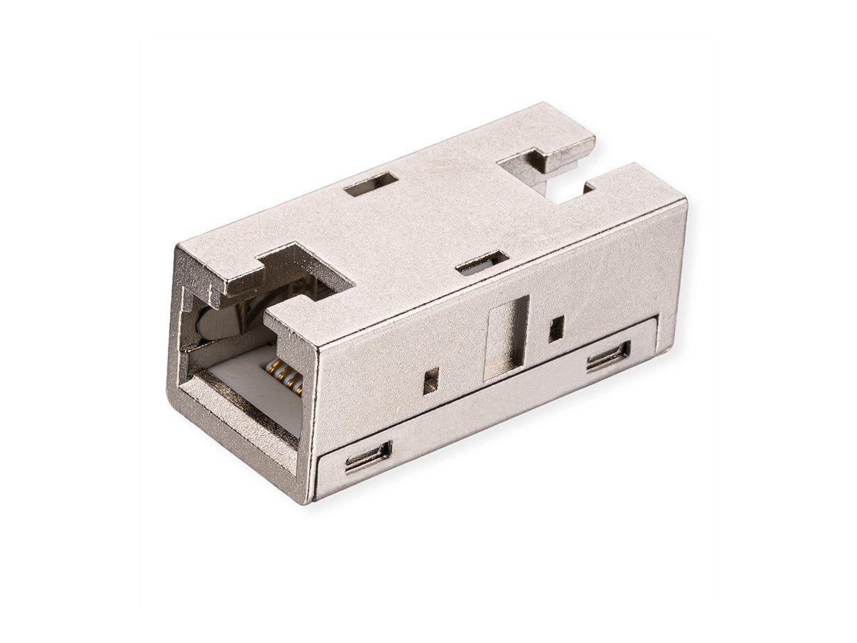 ROLINE RJ-45 Kupplung geschirmt Kat.6A Class EA Metallgehäuse Seitenansicht