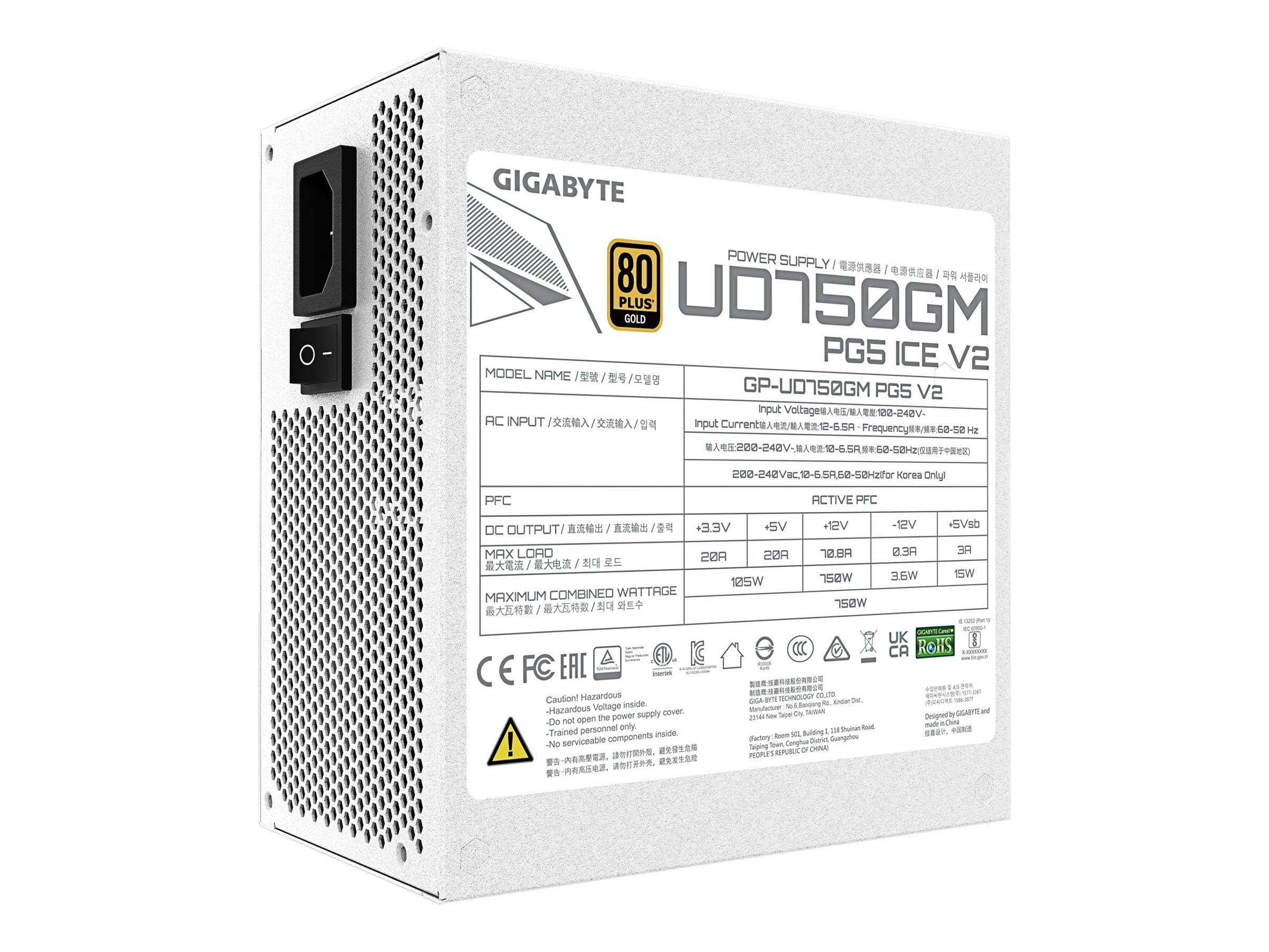 GIGABYTE GP-UD750GM PG5 ICE 750W PSU Detailansicht