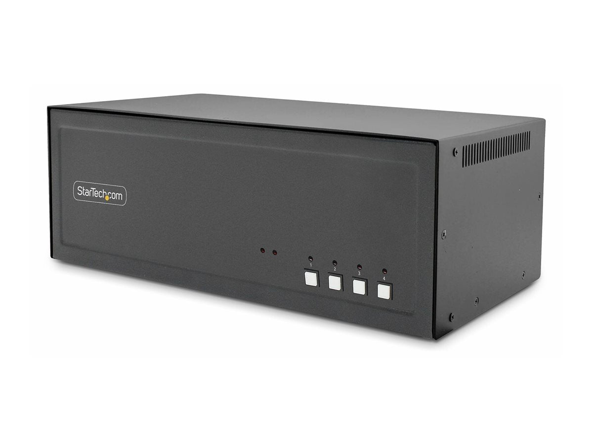 STARTECH.COM 4-Port Secure Quad-Monitor KVM-Switch HDMI-DisplayPort-DVI NIAP 4.0 Desktop KVM Umschalter CAC-Port