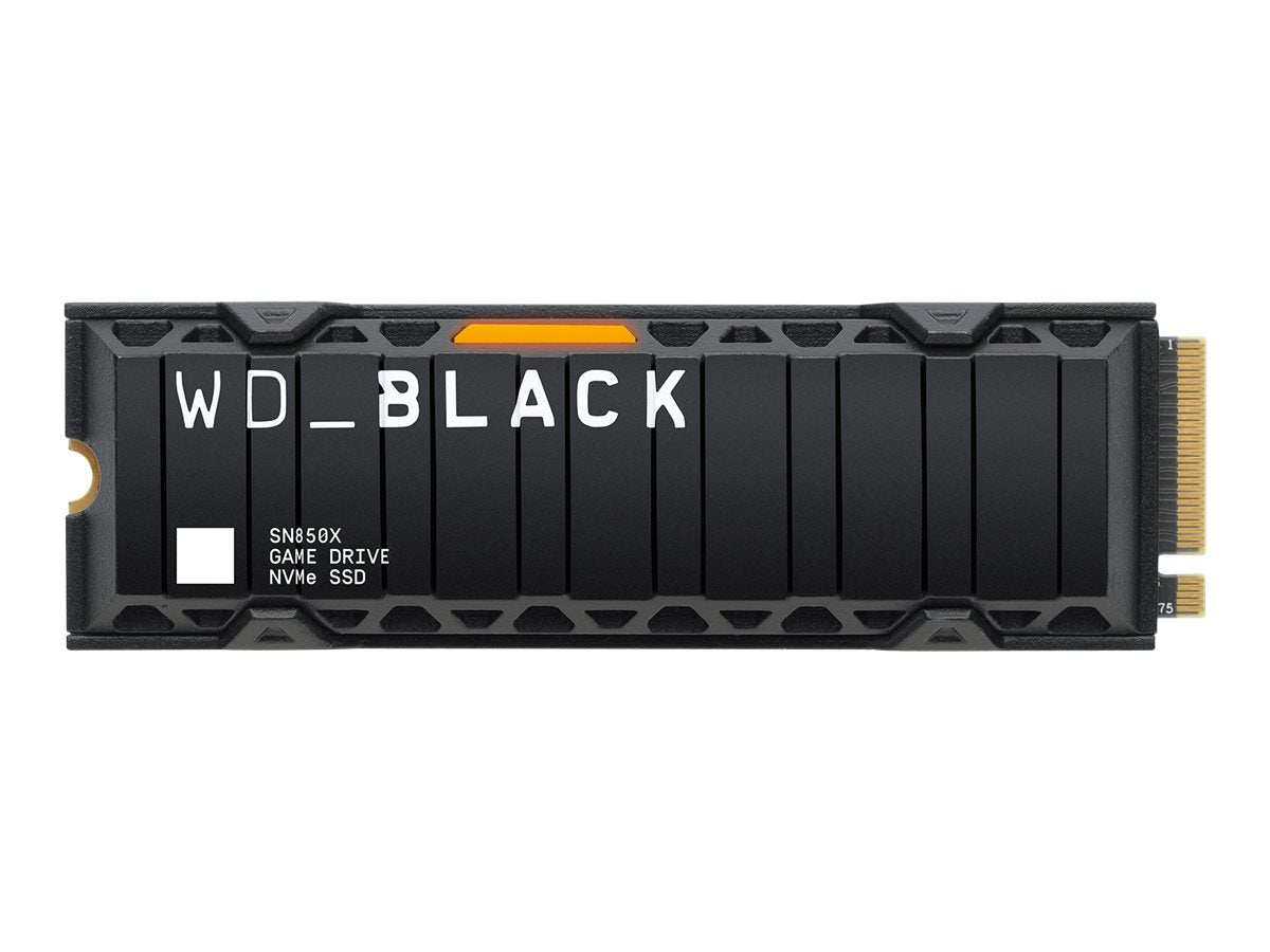 WD Black 1TB SN850X NVMe SSD Supremely Fast PCIe Gen4 x4 M.2 mit Kühlkörper internal single-packed POWERED BY SANDISK