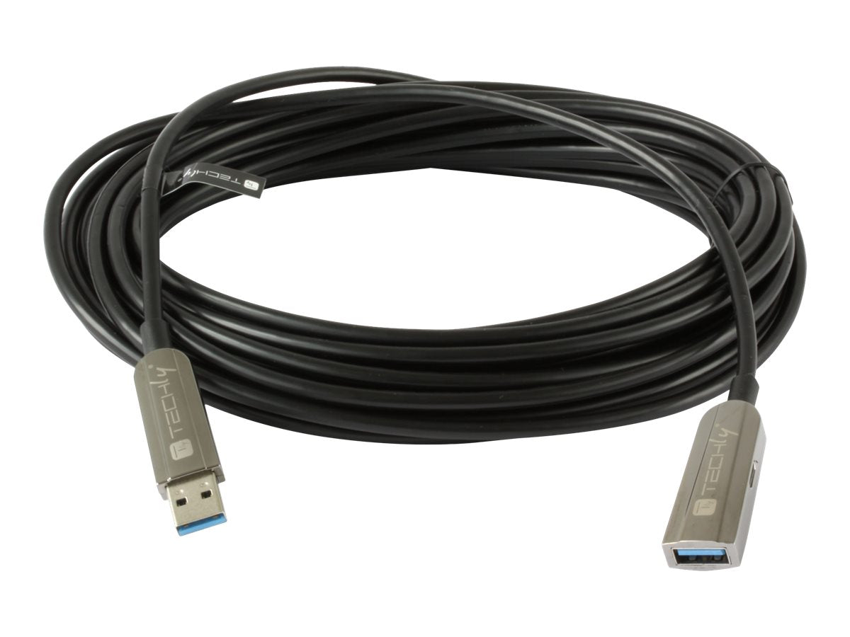 TECHLY USB3.0 AOC Glasfaser-Hybridkabel 30m Vorderansicht