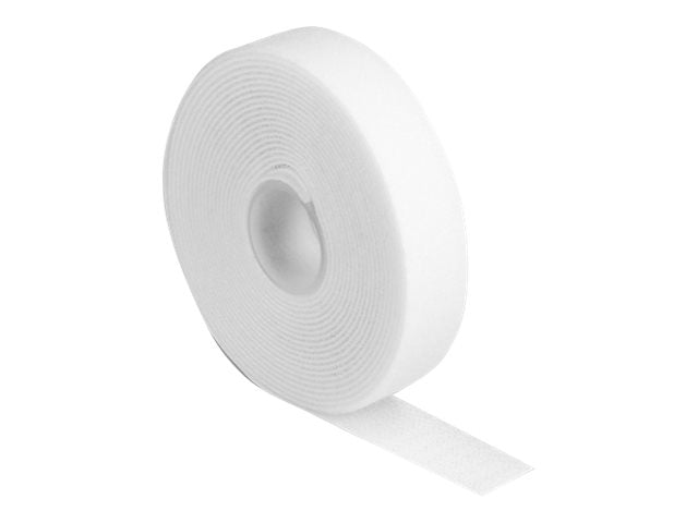 DELOCK Klettband auf Rolle L 3m x B 20mm weiss - Vorderansicht