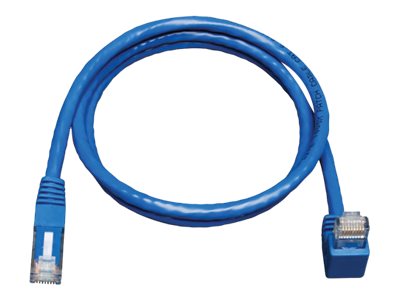 EATON TRIPPLITE Down-Angle Cat6 Gigabit Molded UTP Ethernet Cable RJ45 Right-Angle Down M to RJ45m Blue 5 ft. 1