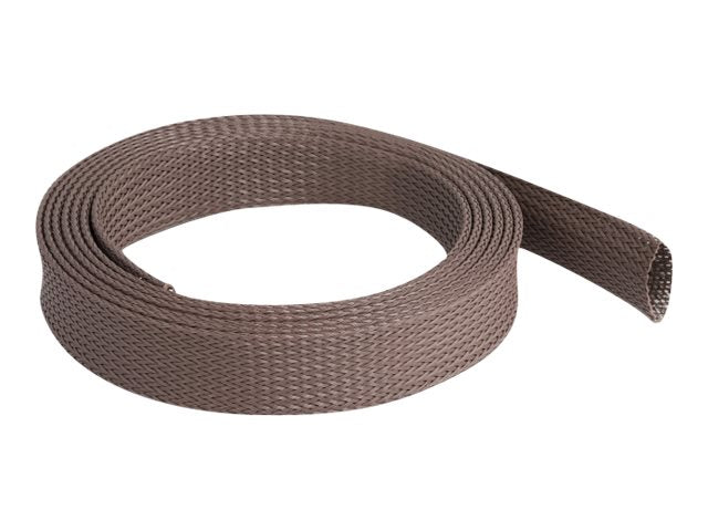 DELOCK Geflechtschlauch nagerfest dehnbar 2m x 25mm braun - Vorderansicht