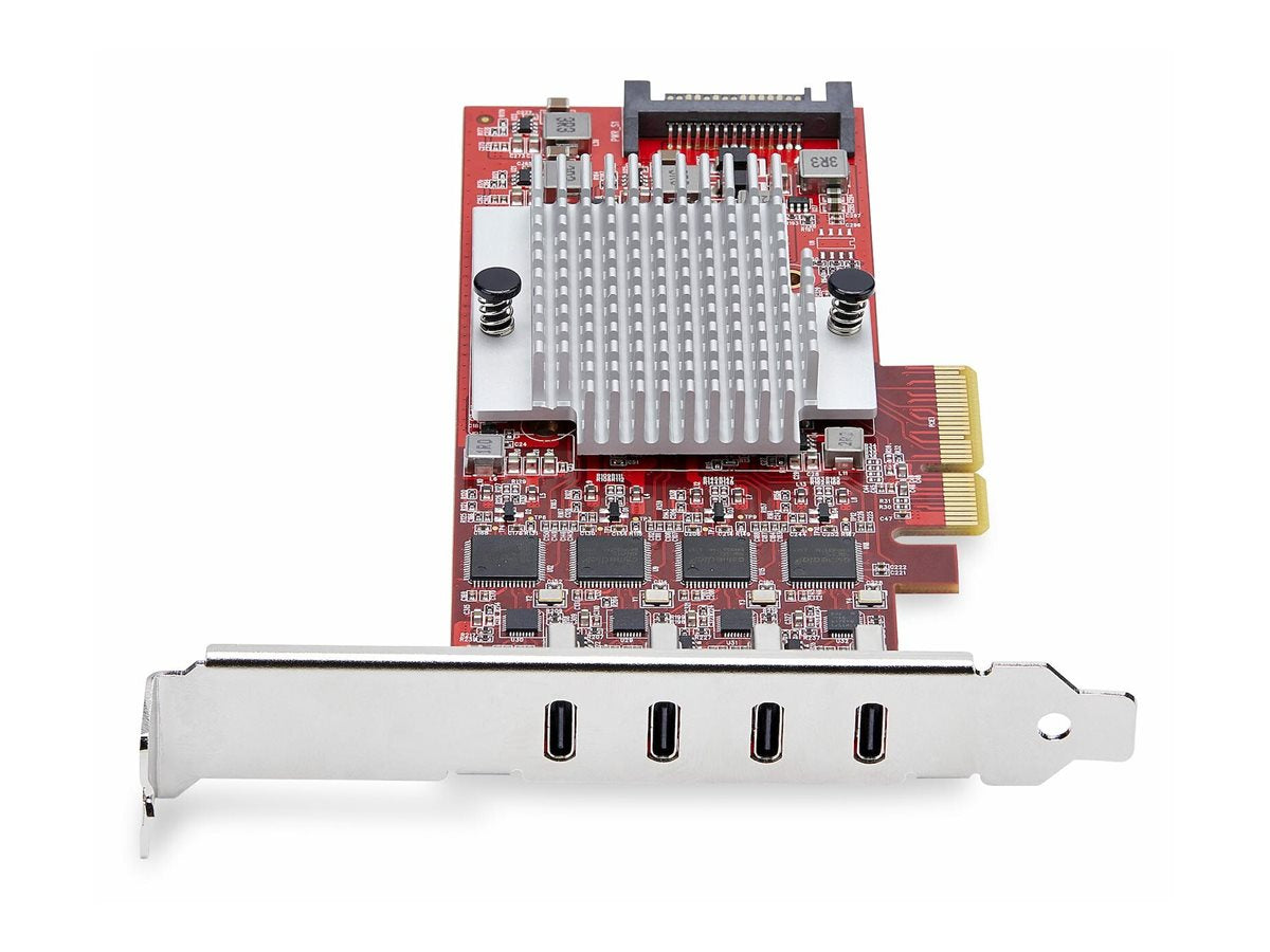 STARTECH.COM 4-Port USB-C 10Gbps PCIe Karte 4x Separate USB 3.2 Kontroller PCI Express 3.0 Standardprofil Bugel TAA