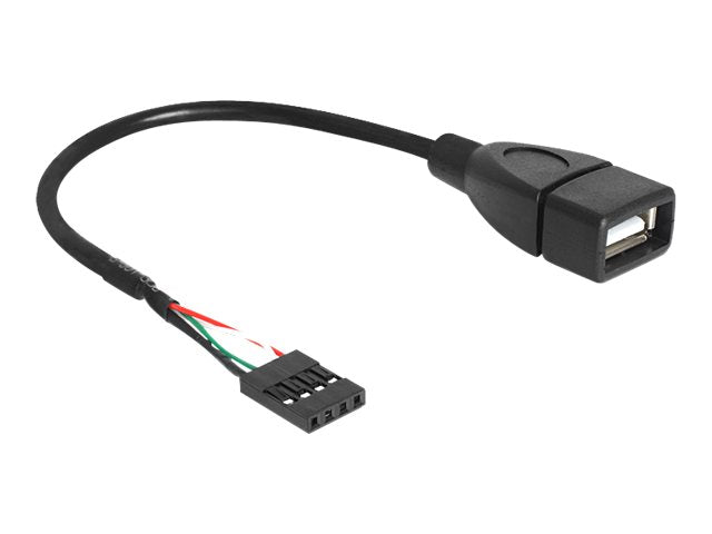 DELOCK Kabel USB Pinheader Buchse > USB-A 1 x Buchse 20 cm - Vorderansicht