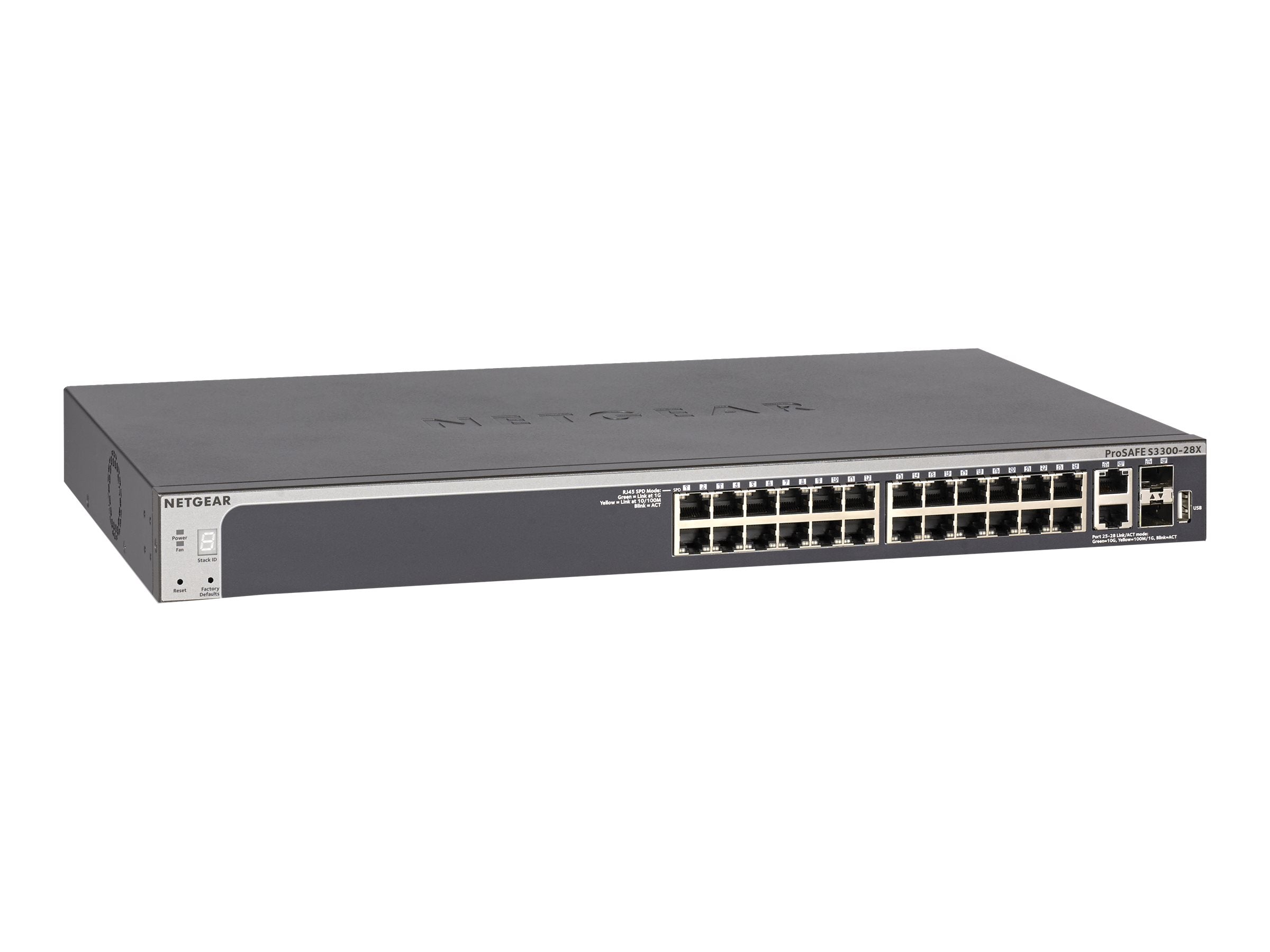 NETGEAR 24P GE Smart Switch W/10G SFP+ GS728TXV3 Vorderansicht