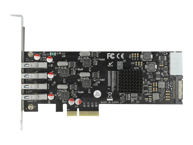 DELOCK PCI Express x4 Karte Vorderansicht