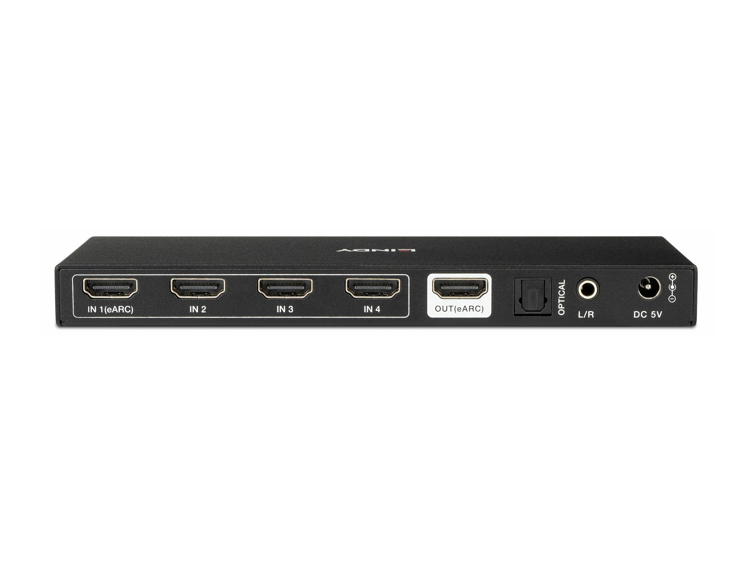 LINDY 4 Port HDMI 8K60 Switch mit eARC - Detailansicht der Anschlüsse