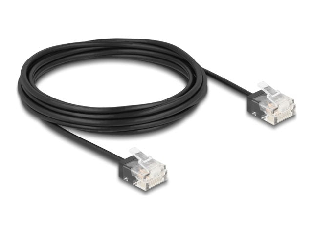 DELOCK RJ45 Netzwerkkabel Cat.6 UTP Ultra Slim 5 m schwarz - Vorderansicht