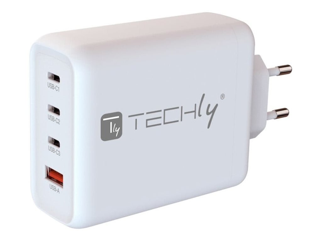 EFB Techly Ladegerät USB-C 1-2-3/USB-A 140W Vorderansicht