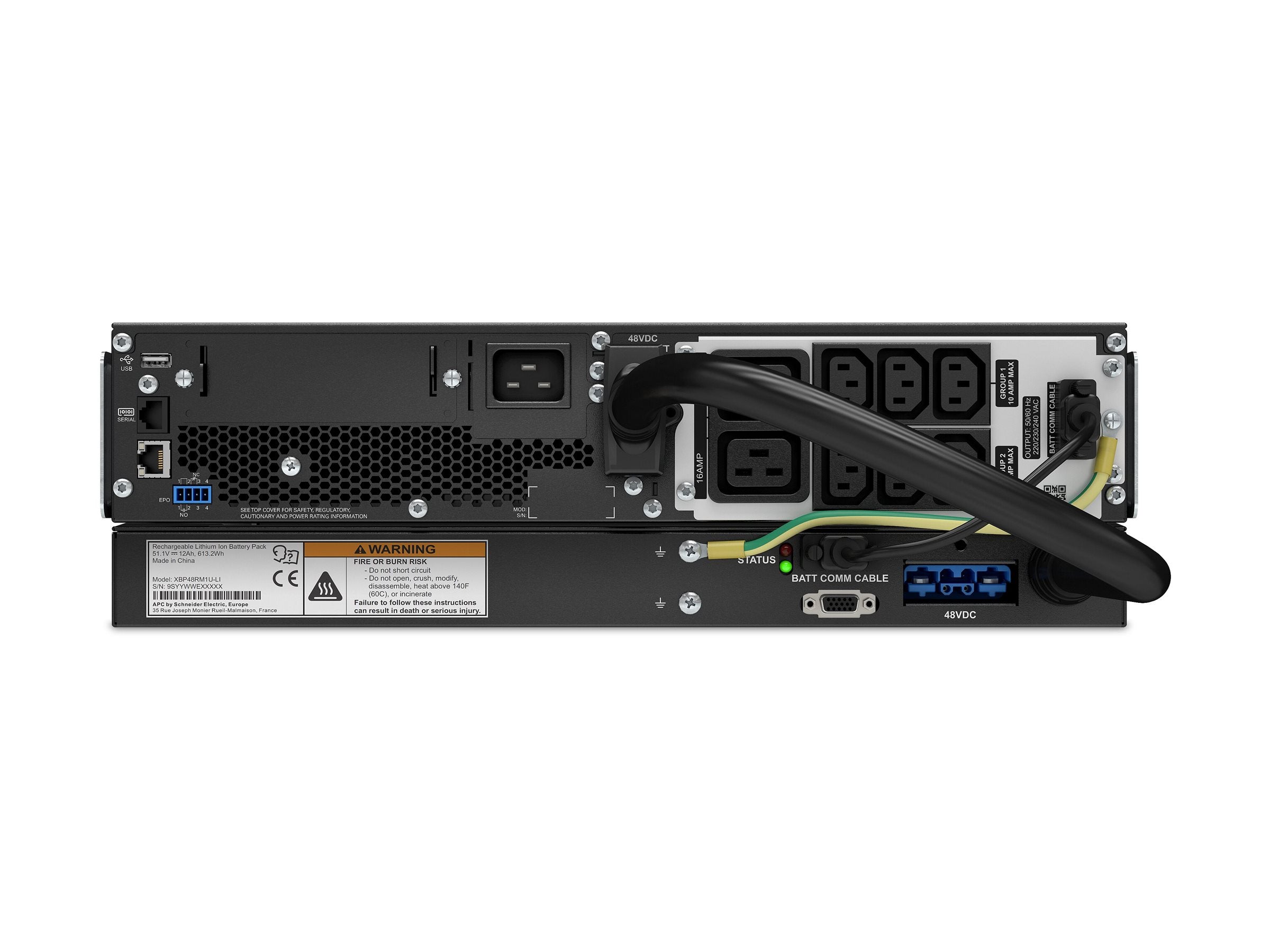 APC SMART-UPS SRT LI-ION 2200VA RM 230V Vorderansicht