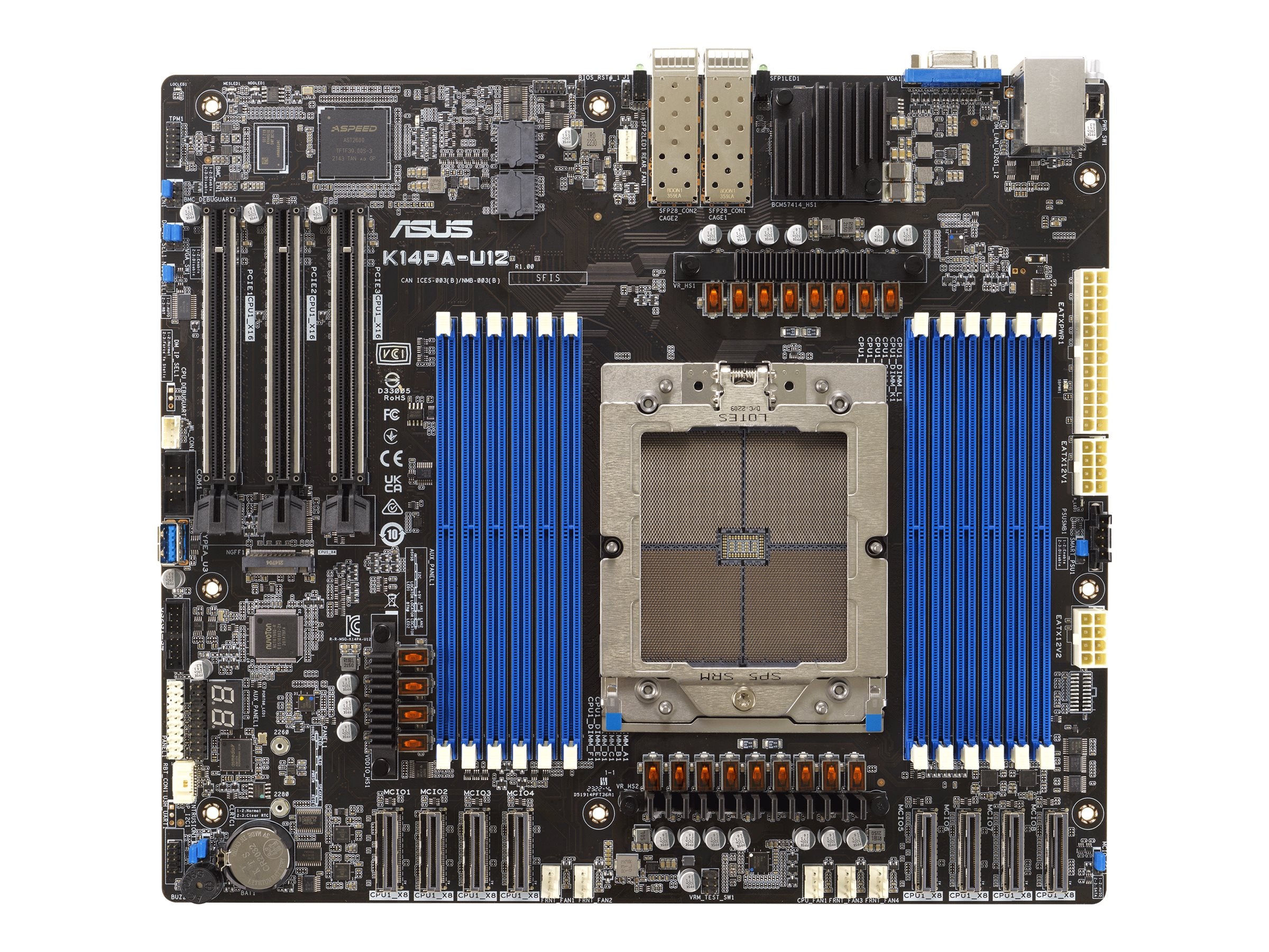 ASUS K14PA-U12 Motherboard Vorderansicht