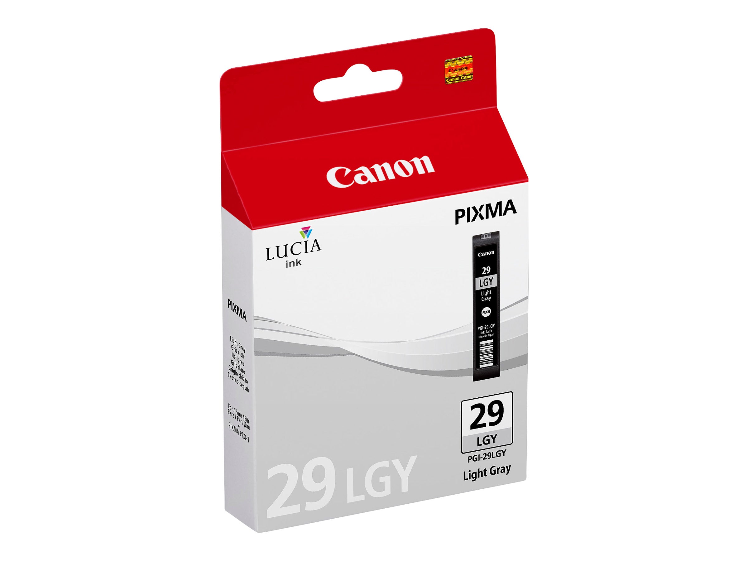 CANON PGI-29 LGY Tinte hell grau Vorderansicht
