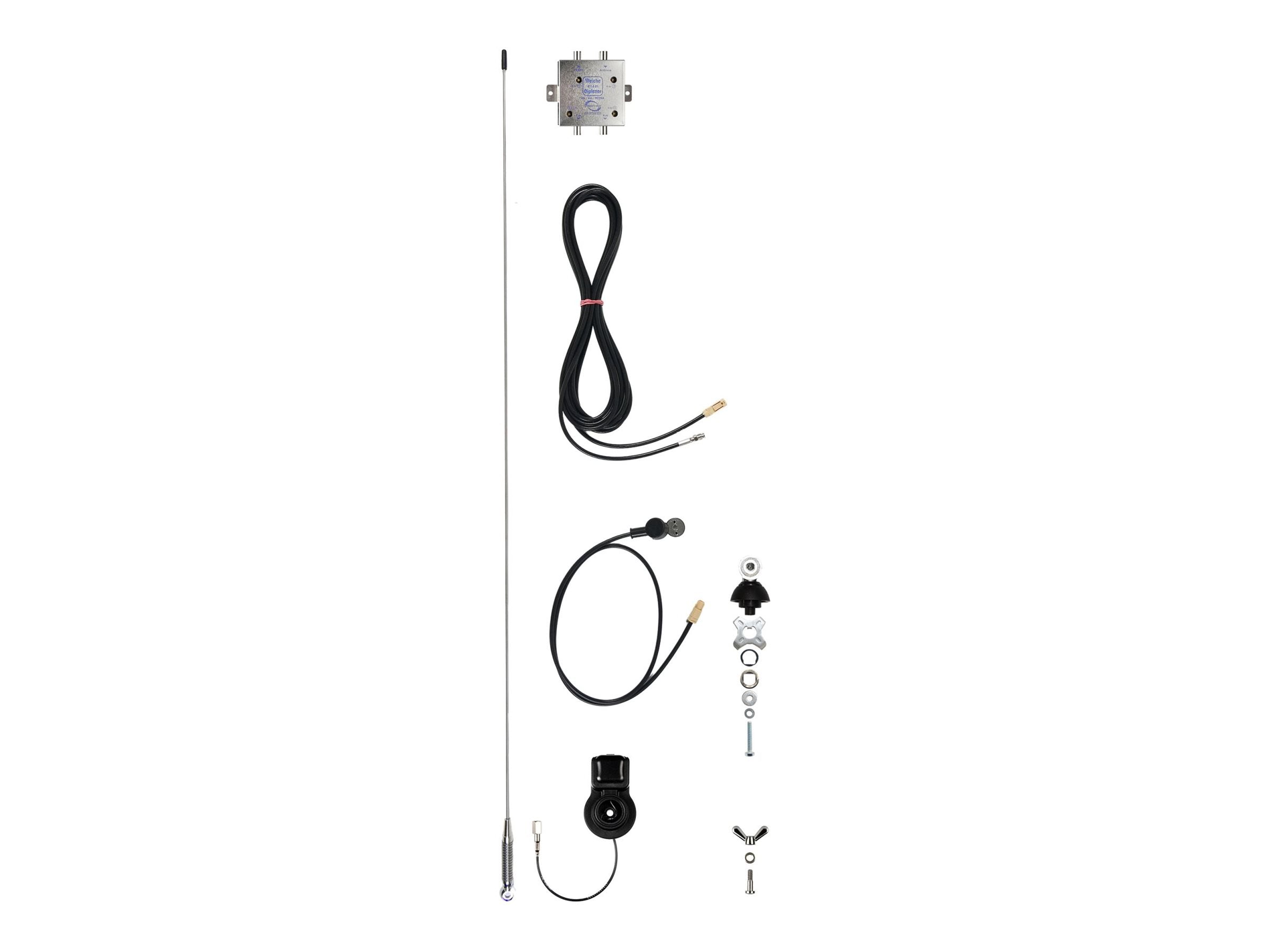 PUC ATTB Aufbauantenne 4m/2m TETRA 3dB GPSGelenk TETRA-Weiche 6m RG 58