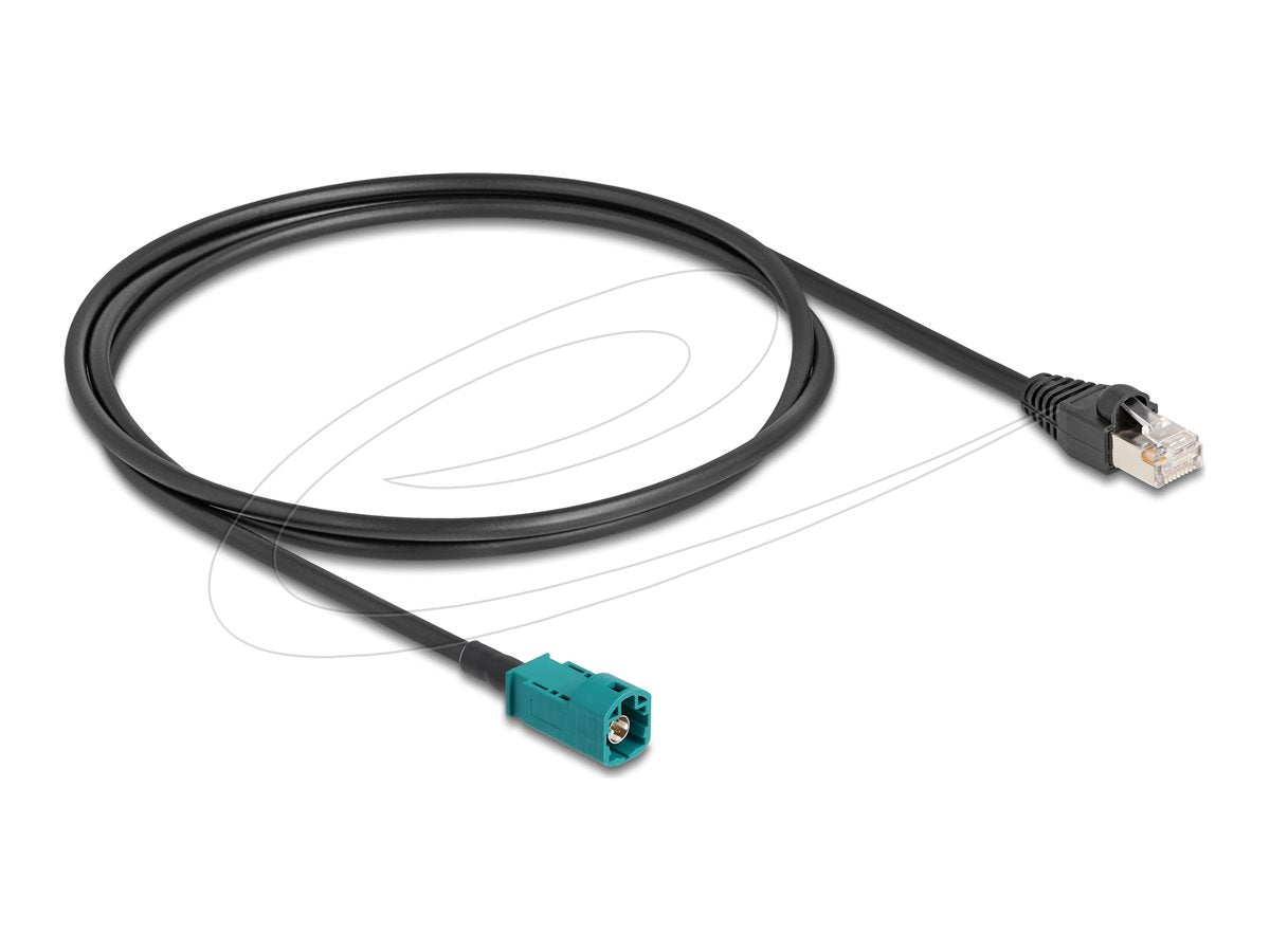 DELOCK Kabel HSD Z Stecker zu RJ45 Stecker 1m - Vorderansicht