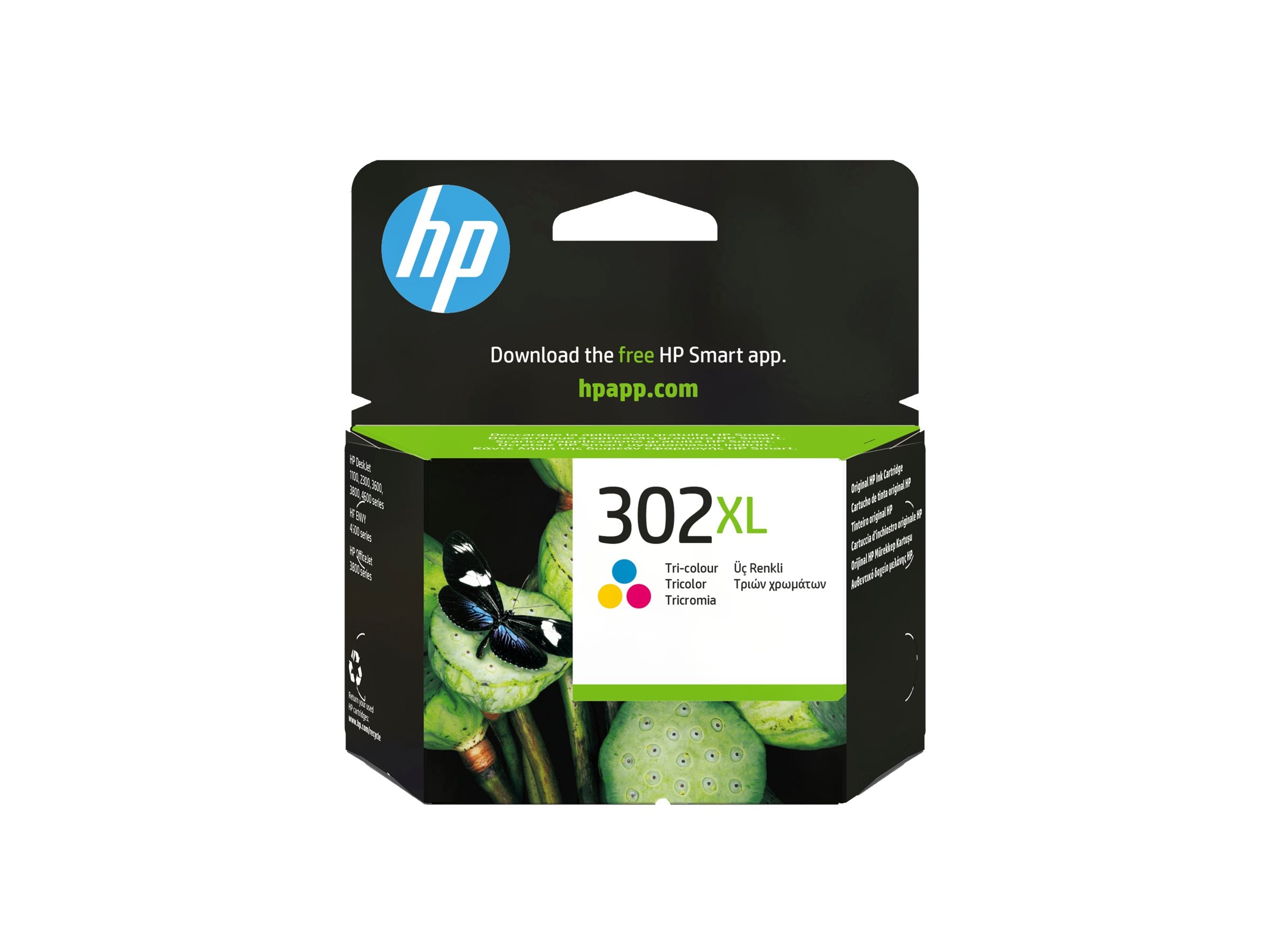 HP 302XL original Ink cartridge F6U67AE UUS Tri-color Verpackung