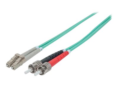 INTELLINET LWL Kabel LC/ST OM3 3m aqua 50/125um Duplex Multimode - Anschlussansicht