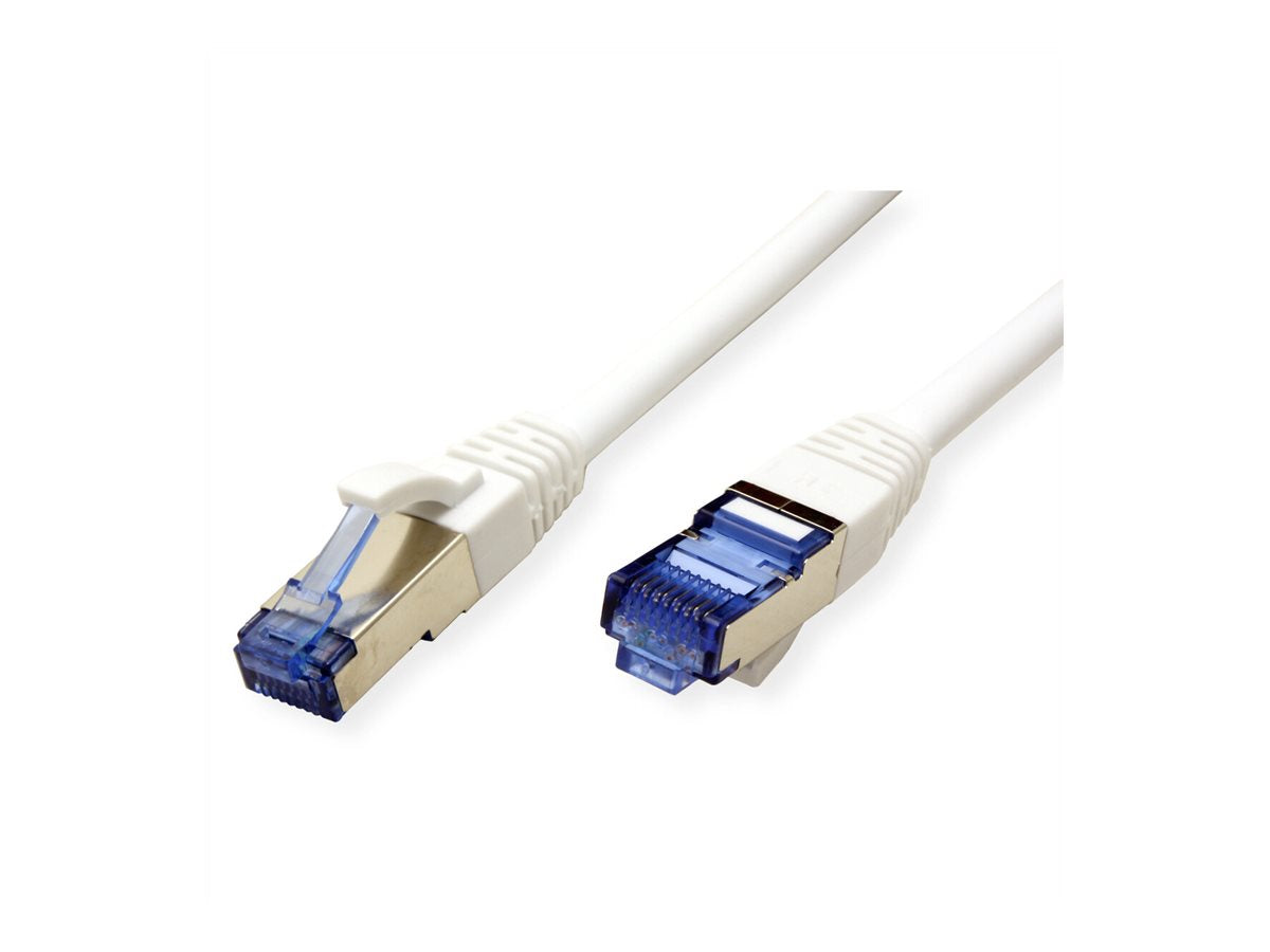 VALUE Patchkabel Kat.6A Class EA S/FTP PiMF LSOH weiss 0,15m Verpackung