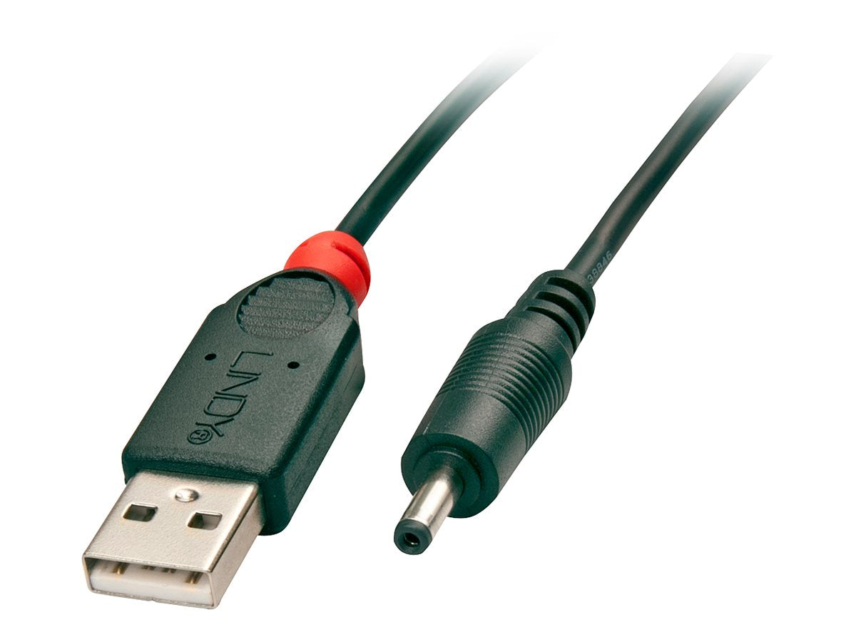 LINDY Adapterkabel USB A - DC 3,5/1,35mm Vorderansicht