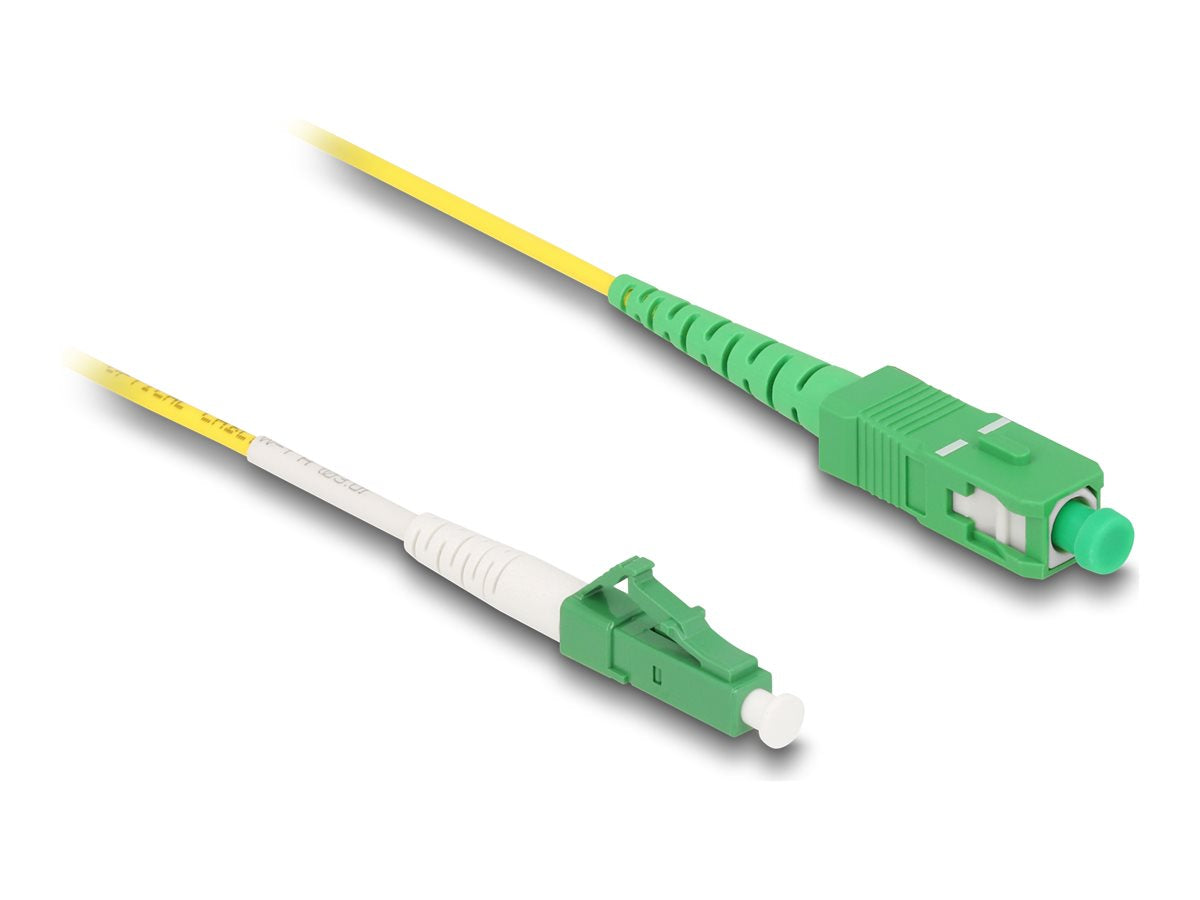 DELOCK Kabel Lichtwellenleiter LC-APC zu SC-APC Simplex Singlemode OS2 3m - Vorderansicht