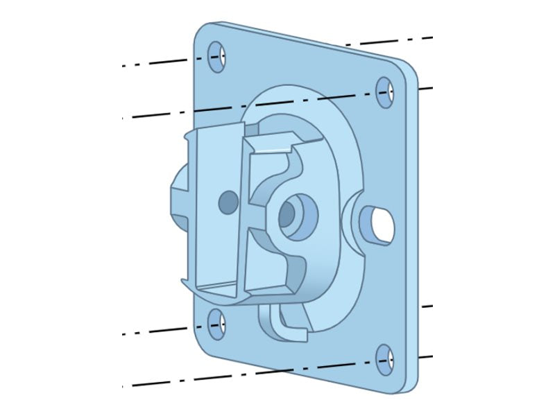 HPE AP-270-MNT-H2 AP-270 Series Access Flush Wall or Ceiling Mount - Vorderansicht