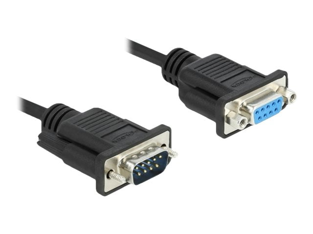 DELOCK Seriell Kabel RS-232 D-Sub9 Stecker zu Buchse mit schmalem Steckergehäuse 1m