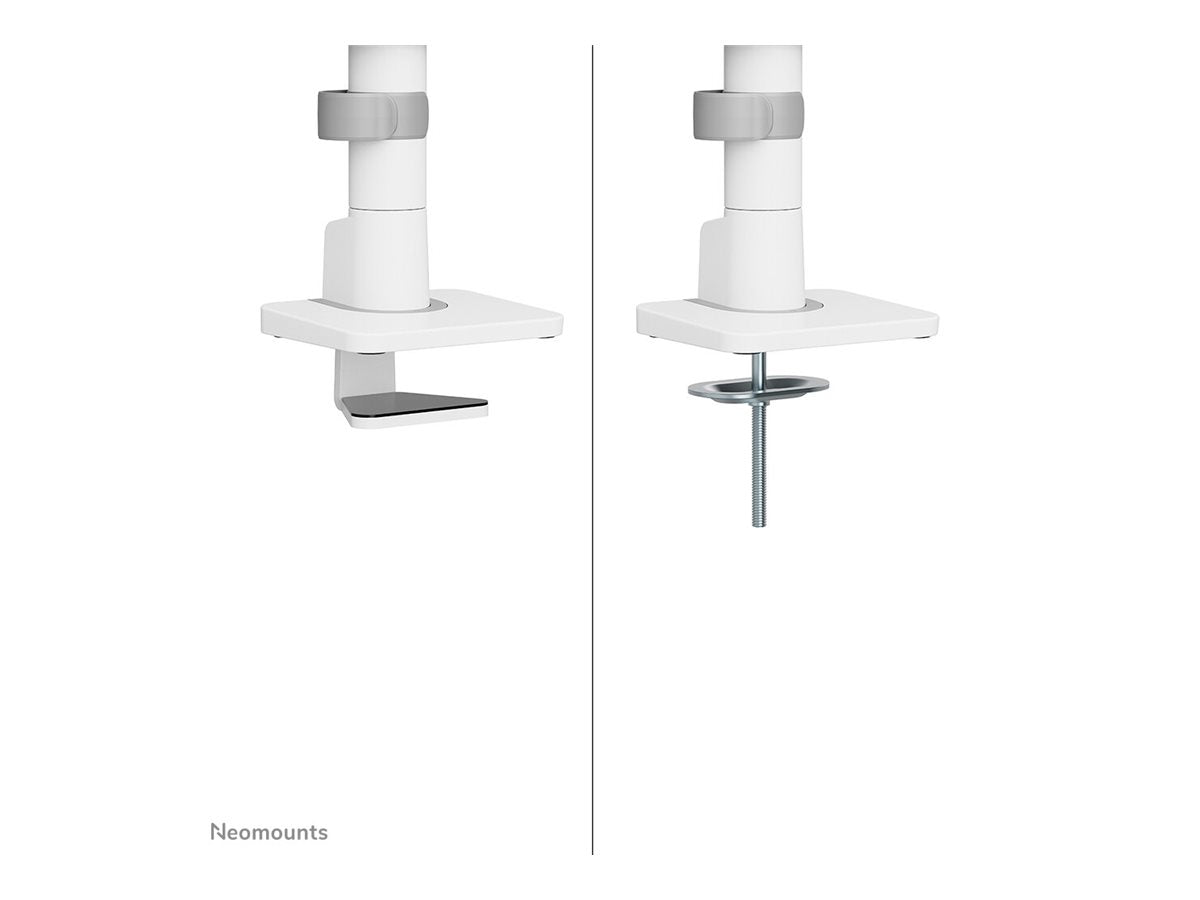 NEOMOUNTS Next One SL Desk Mount double display sliding VESA topfix clamp/grommet white