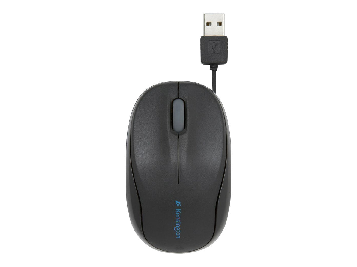 KENSINGTON Pro Fit Retractable Mobile Mouse schwarz - Seitenansicht