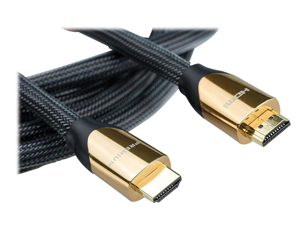 ROLINE 4K PREMIUM HDMI Ultra HD Kabel mit Ethernet ST/ST schwarz 1m - Vorderansicht