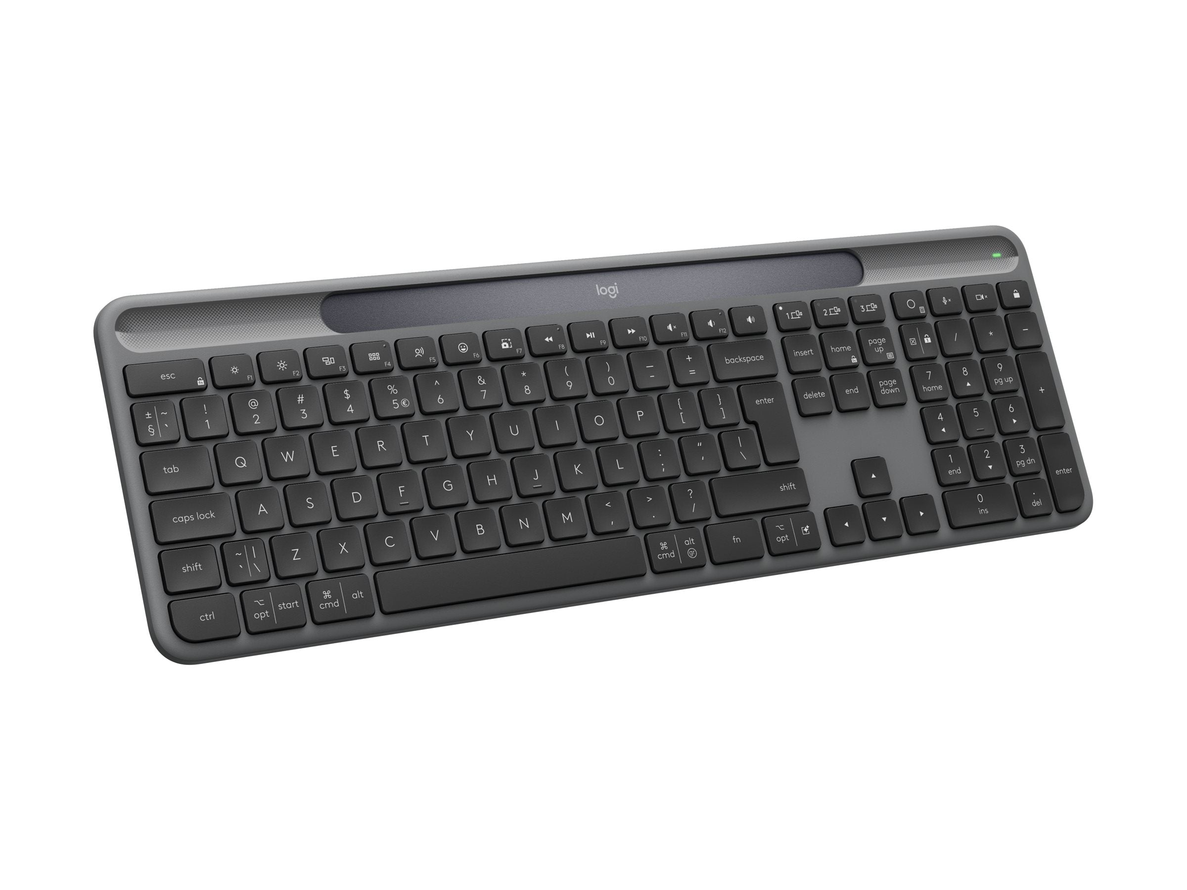 LOGITECH Slim Solar+ Keyboard Graphite (US) Detailansicht