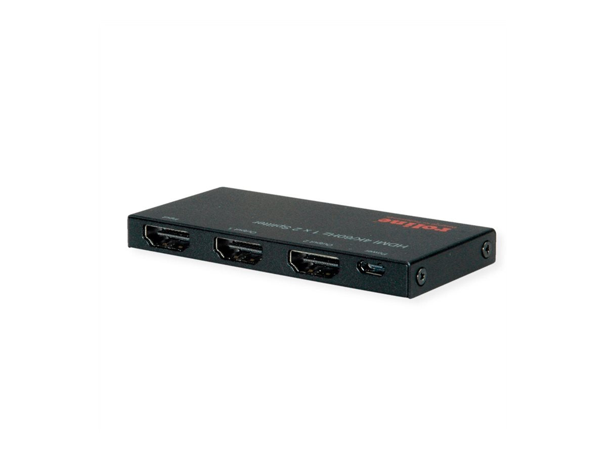 ROLINE HDMI Video-Splitter Ultra Slim 2fach Vorderansicht
